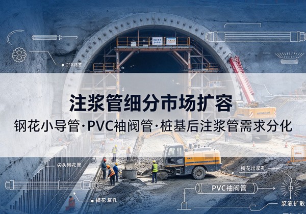 镇坪注浆管细分市场扩容，隧道钢花小导管、PVC 袖阀管、桩基后注浆管需求分化